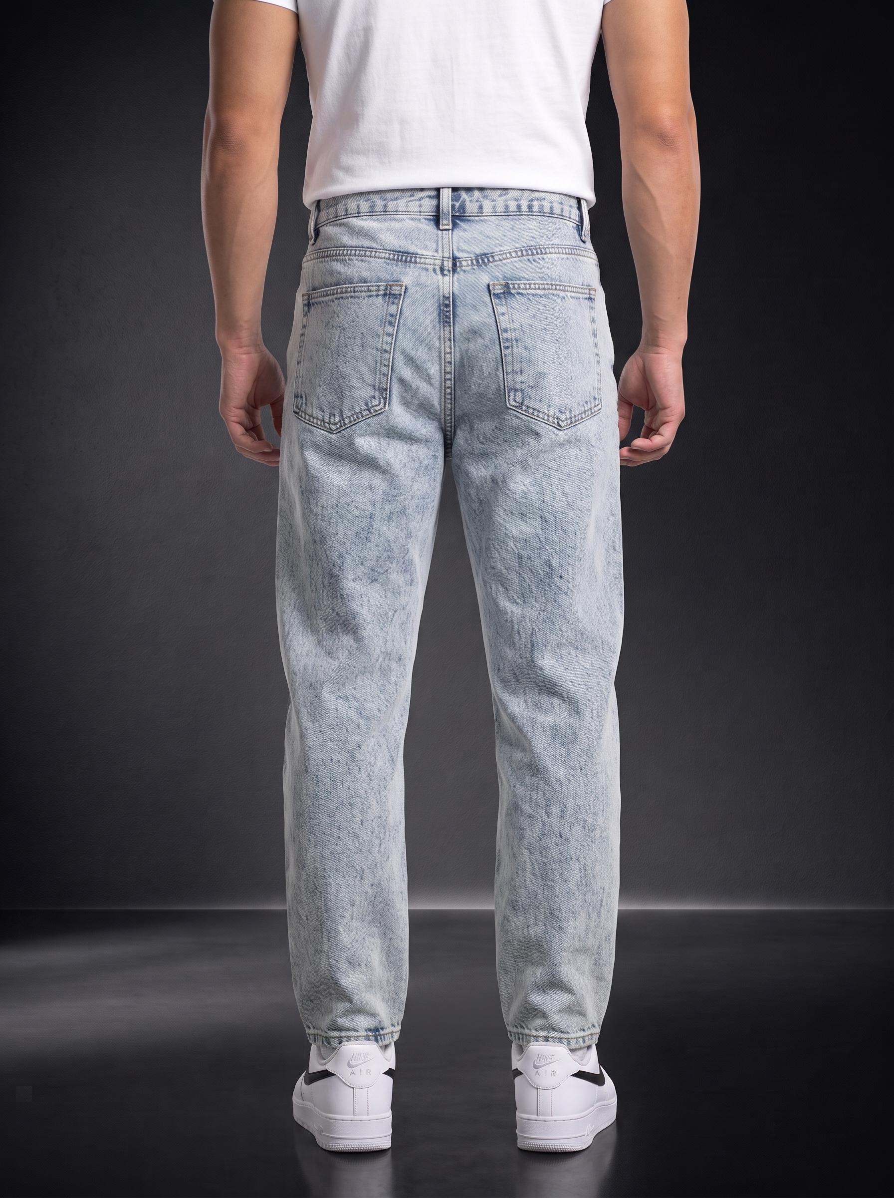 Мъжки свободни дънки Boyfriend Fit – Ice Blue - Image 2
