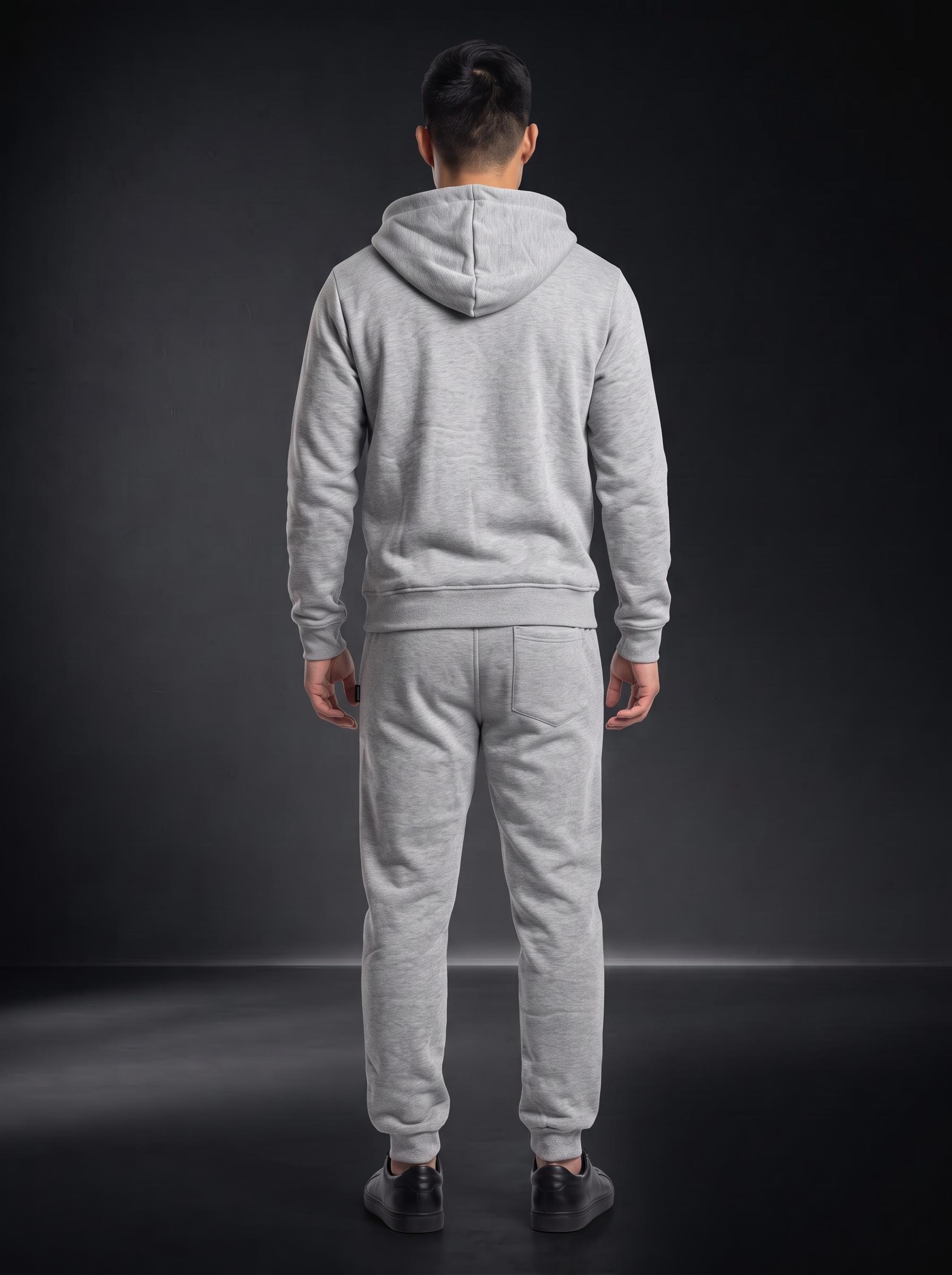 Мъжки спортен екип от две части SWAG – Сив - Image 3