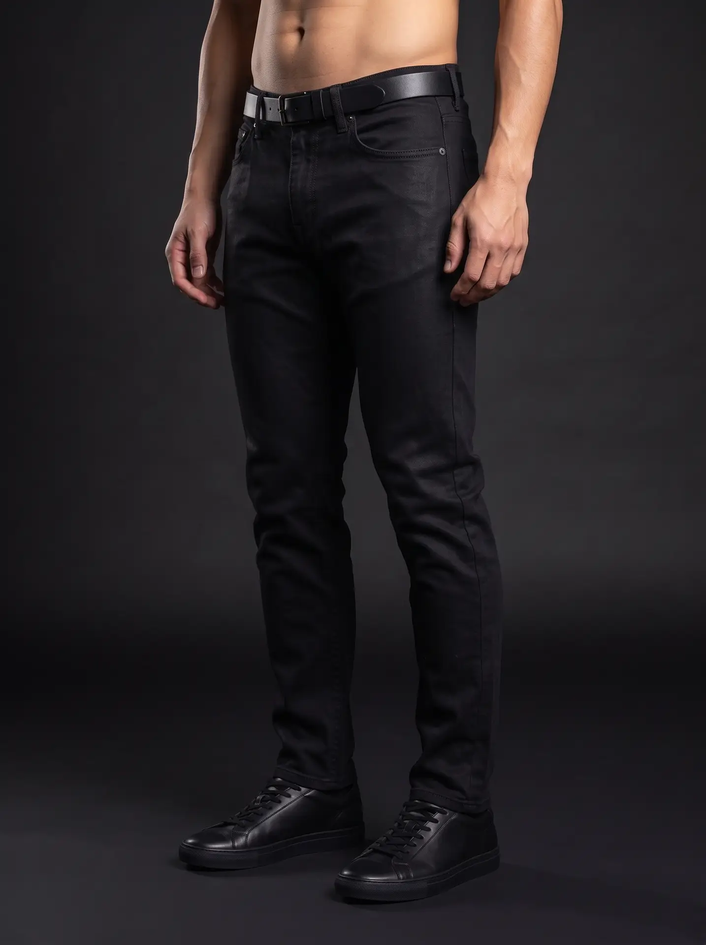 Мъжки класически дънки Slim Fit – Черни